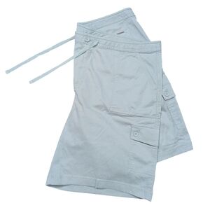 LL Bean Shorts Womens Plus Size 20 Blue Favorite Fit Cotton Casual Comfort Cargo